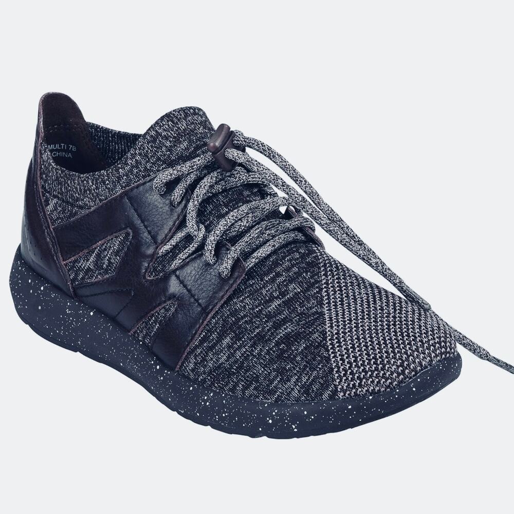 Earth 'Blaze' Women's 8 Mesh & Leather Comfort Sneaker Gray Runnign Walking